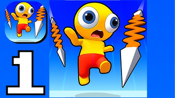 Spring Spear: Aim & Snap - Gameplay Walkthrough Part 1 - Destroy Mini Ragdolls (iOS, Android)