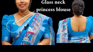 Glass neck princess blouse || shoulder falling solution