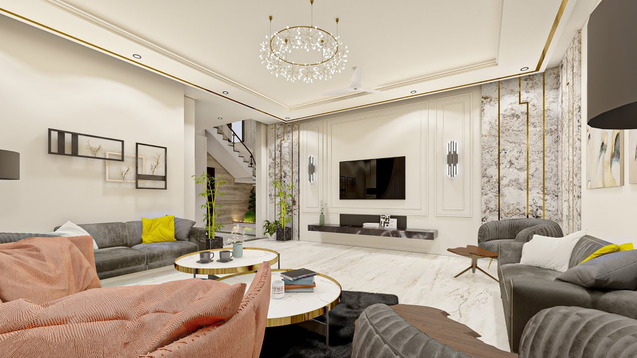 1 KANAL HOUSE | INTERIOR DESIGN | NEO CLASSICAL - YouTube