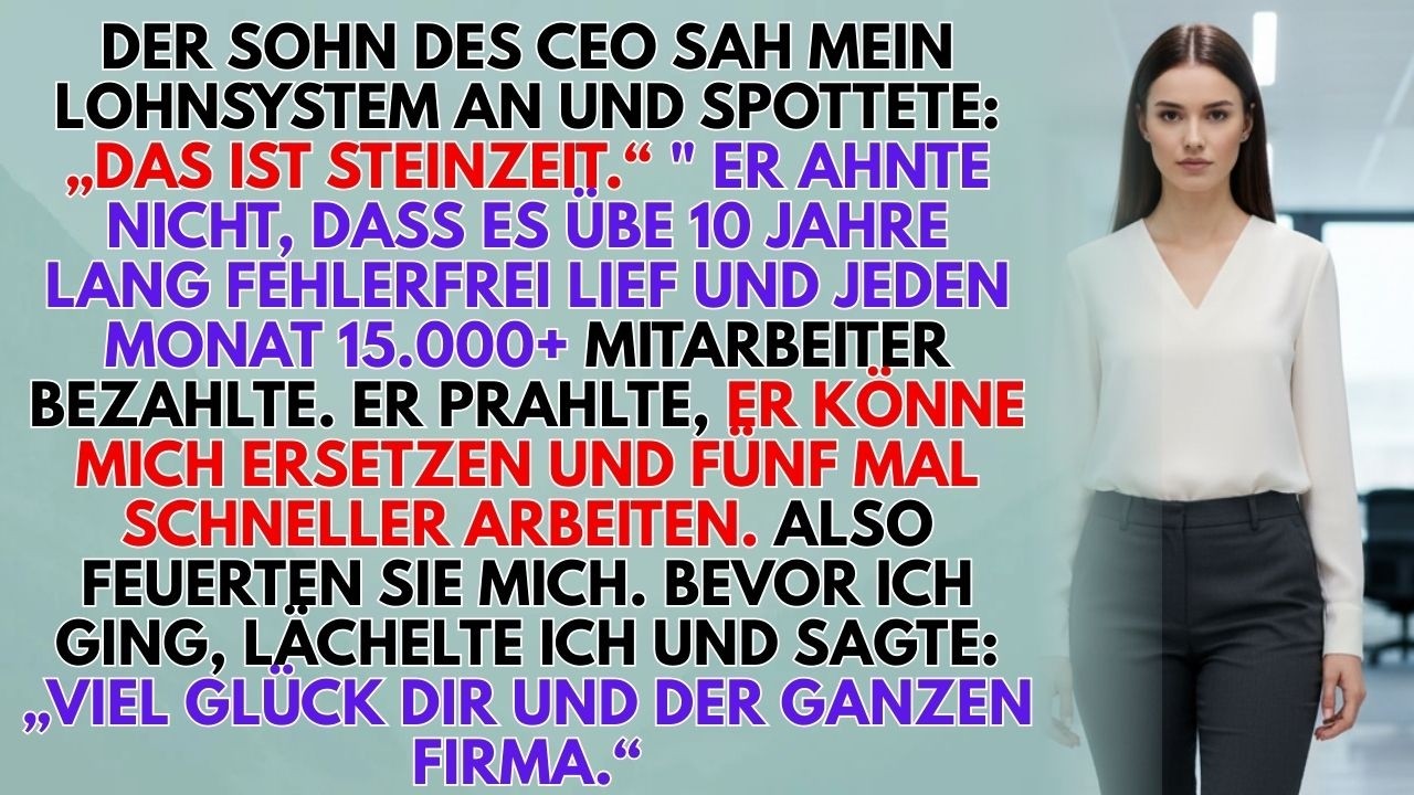 Der Sohn Des CEO Ersetzte Mich – Dann Brach Das Lohnsystem Für 15.000 Mitarbeiter Zusammen