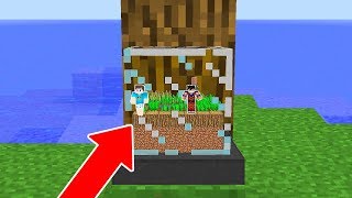 FIZEMOS UMA CASA DENTRO DE UM BLOCO NO MINECRAFT!