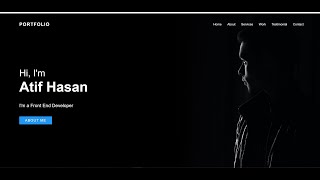 Full Responsive Personal Portfolio Website using Html CSS & Javascript from Scratch