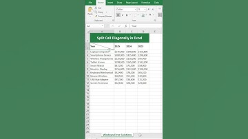 How to Split Cell Diagonally in Excel #excel #spreadsheets #exceltutorial #exceltricks #excelformula