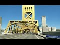 Crossing Golden Tower Bridge Sacramento, CA.