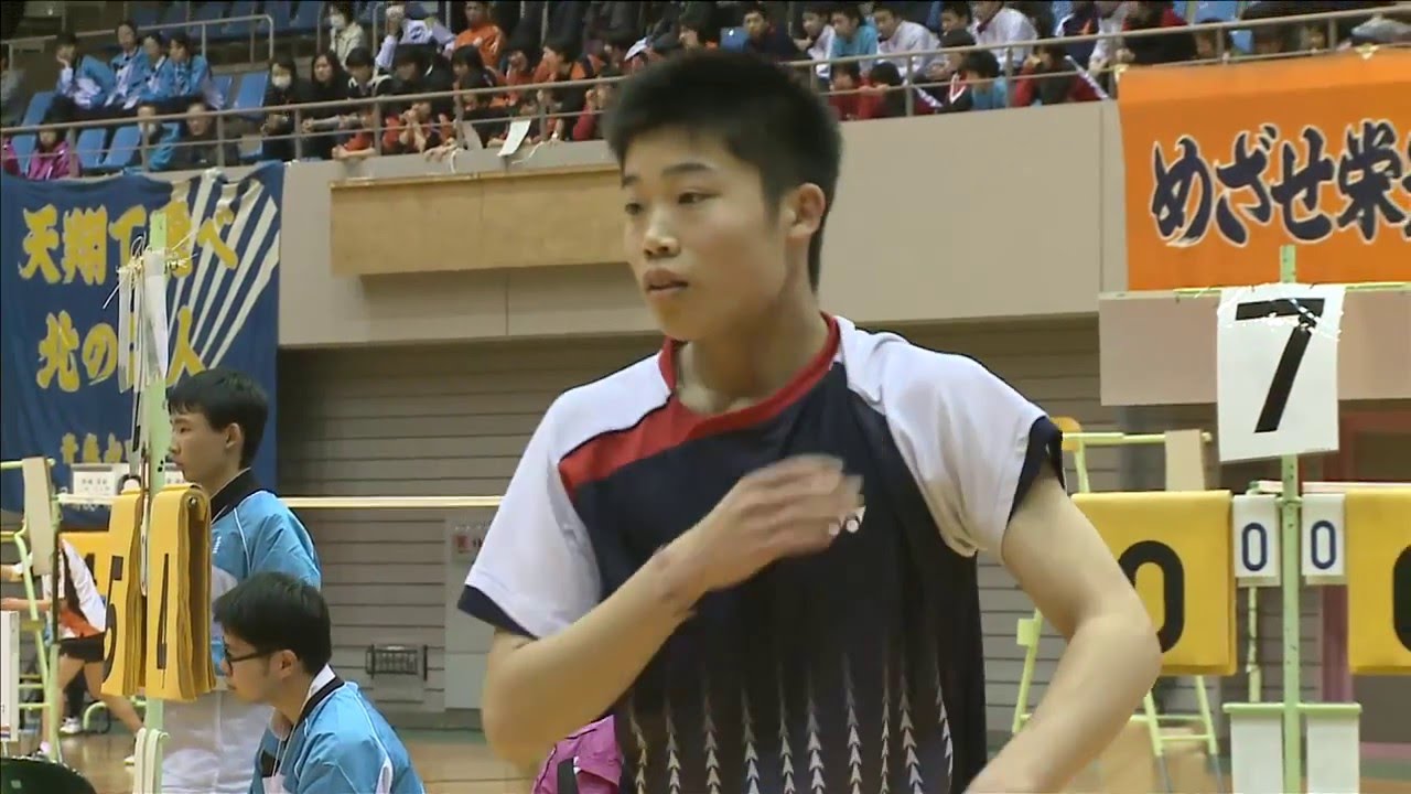 藤原 圭祐 比叡山 滋賀県 Vs 山澤 直貴 富岡ふたば未来学園 福島県 高校選抜バド16 個人 男子シングルス準々決勝 Youtube