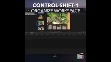 Final Cut Pro Shortcut | Control-Shift-1 | Organize Workspace