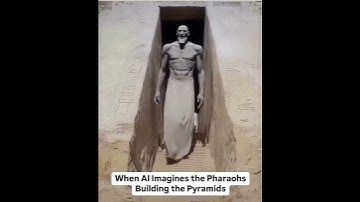 Video made with AI explains how the ancient Egyptians built the pyramids #ai #shorts #pyramid #viral