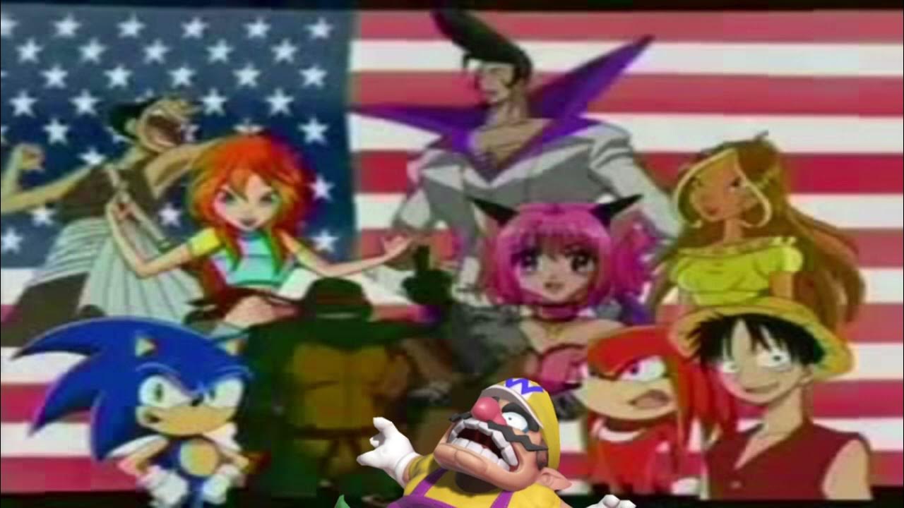 The Stars Of 4kids Sing The National Anthem Wario Dies by Cringing at the stars of 4Kids singing the US National