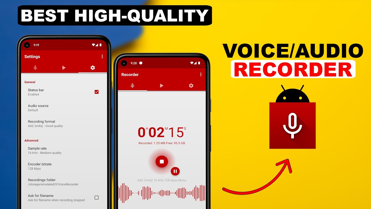 🔊Best High Quality Voice Recorder App For Android In 2024 | Best Voice ...