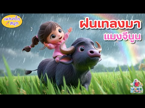 ฝนเทลงมา ☔ แมงจีนูนบินมาแล้ว! | เพลงฝนเทลงมา เพลงเด็กไทยสนุก ๆ | WINTERMELON เพลงเด็กเจ้าหนูน้อย