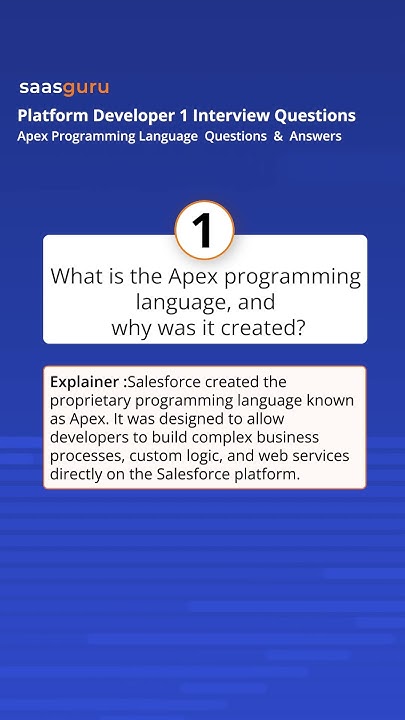 What Is the Apex Programming Language | Salesforce PD 1 Interview Q&A ...