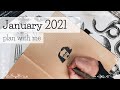 January 2021 Bullet Journal Plan With Me | A Tribute to Edgar Allan Poe in my B5 Archer & Olive