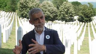 London Mayor Sadiq Khan visits Srebrenica Memorial Center