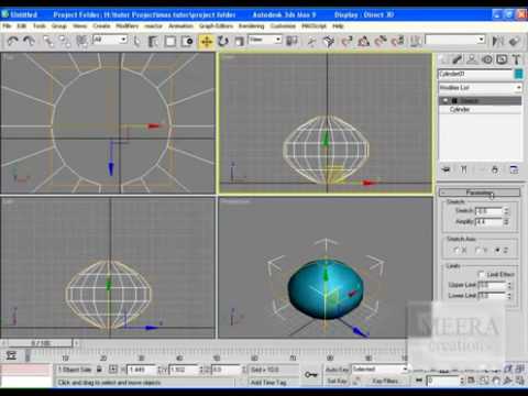 3DS MAX Tamil Tutorial Lesson 1 15 Slice Stretch Melt - YouTube
