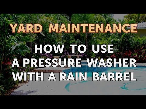 How to Use a Pressure Washer With a Rain Barrel