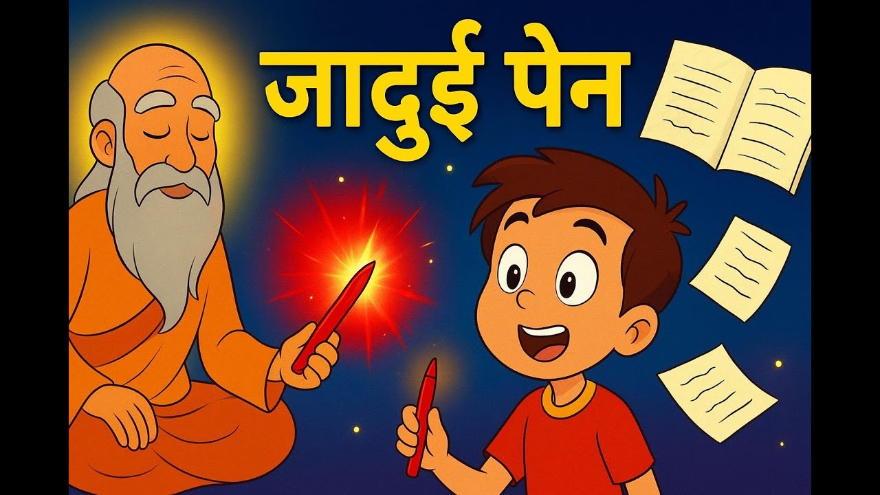 जादुई पेन की कहानी | Jadui Pen | Moral Story For Kids In Hindi | Magical Pen Cartoon Story