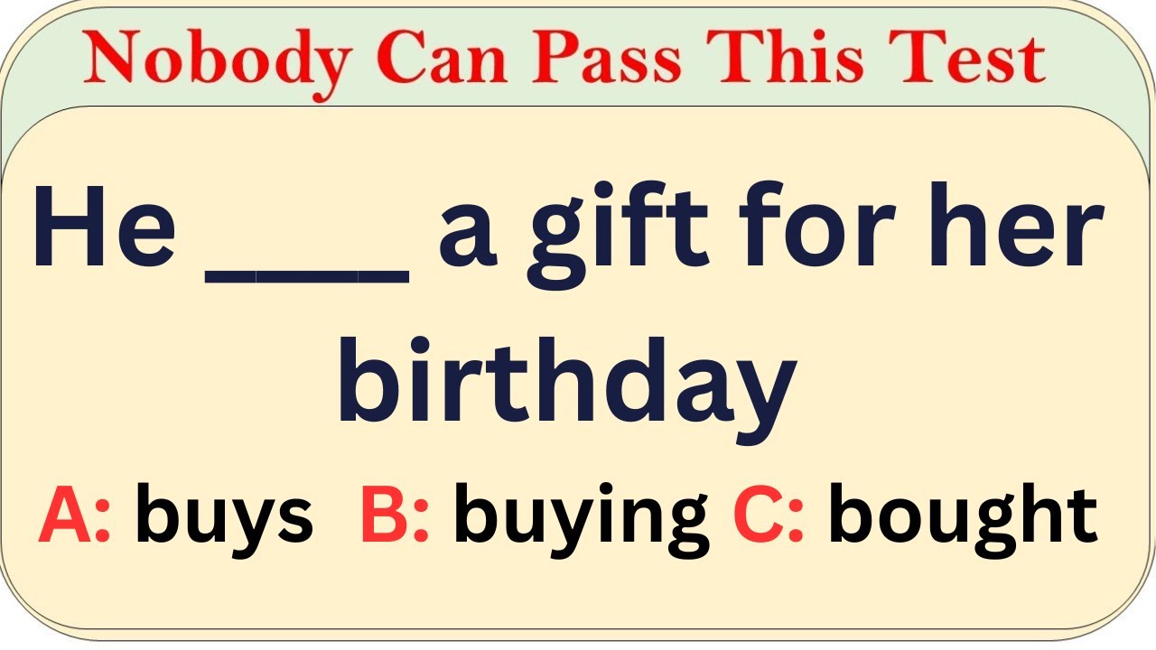 English Grammar Test: Many People Fail This Quiz - YouTube
