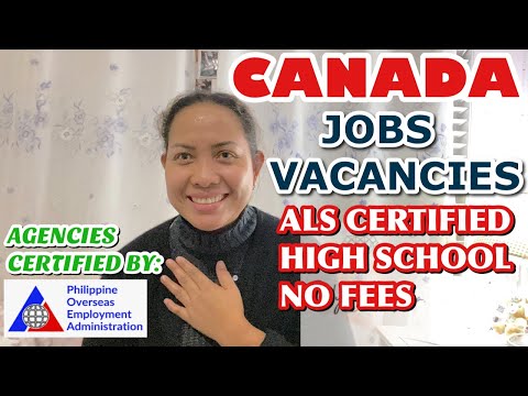 CANADA JOBS VACANCIES FOR 2022 | CREATE & SUBMIT ONLINE | AGENCIES IN THE PHILIPPINES CERT. BY POEA