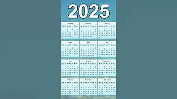 2025 Calendar 