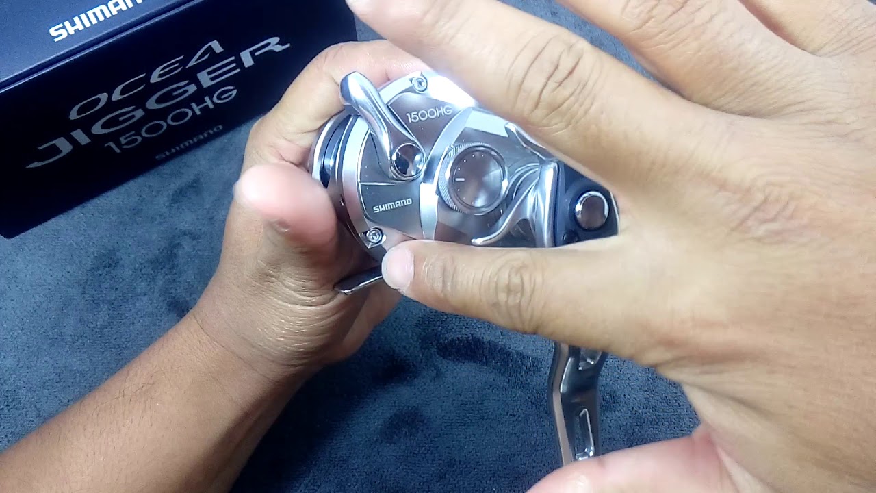 Moulinet Shimano 17 Ocea Jigger 1500HG - Excellent état, Levier De Chute