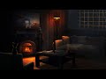 A Quiet Night In | Cozy Fireplace, Rain, Thunder, Book and Coffee Sounds | ASMR Ambience