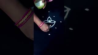 Unique Deep Kolam Design// 5-1-1 Dots Muggulu #rangoli #dots #shorts