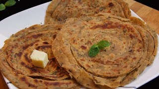 5 मिनट में बिल्कुल ढाबा जैसा 'पुदीना लच्छा पराठा' बनाये | Pudina Lacha Paratha Recipe