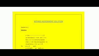 MTH403 ASSIGNMENT SOLUTION 2019