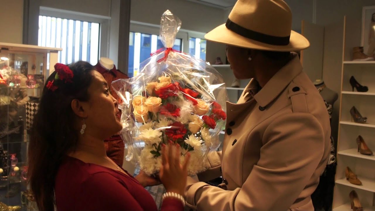 Sol Y Flores suprises Carmichael Byfield with a flower bouquet