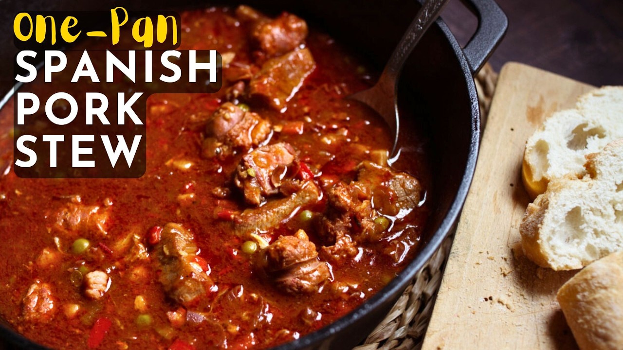 Spanish Pork Stew  | Carcamusas - The Famous Pork Stew from Toledo, Spain