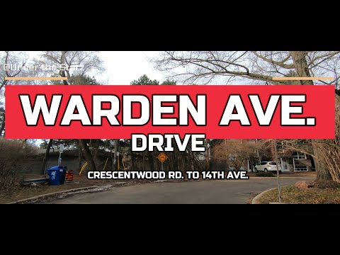 WARDEN AVE | Northbound | Crescentwood Rd. to 14th Ave. | Toronto 4k Drive