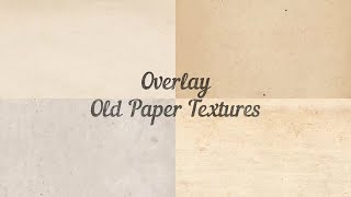 Overlay Old Paper Textures Motion Graphics