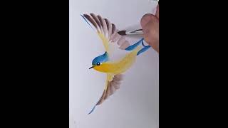 #shorts how to paint a swallow #painting #birds #drawing
