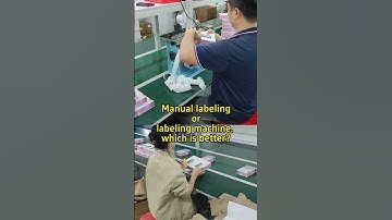 Comparison between manual labeling and semi-auto box labeling #factory #machine #labelingmachine