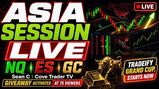 LIVE Futures Trading: Asia Session | NQ, ES & Gold with Sean C - Tradeify Cup + Ninja Trader Arena