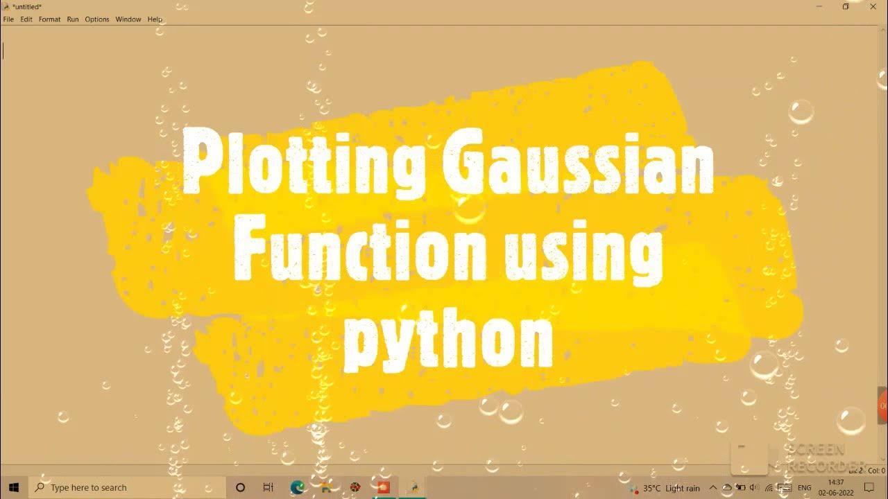 Plotting of Gaussian Function In Python - YouTube