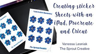 HOW TO MAKE STICKERS using your iPad,  Procreate and Cricut Cutting Machine screenshot 5
