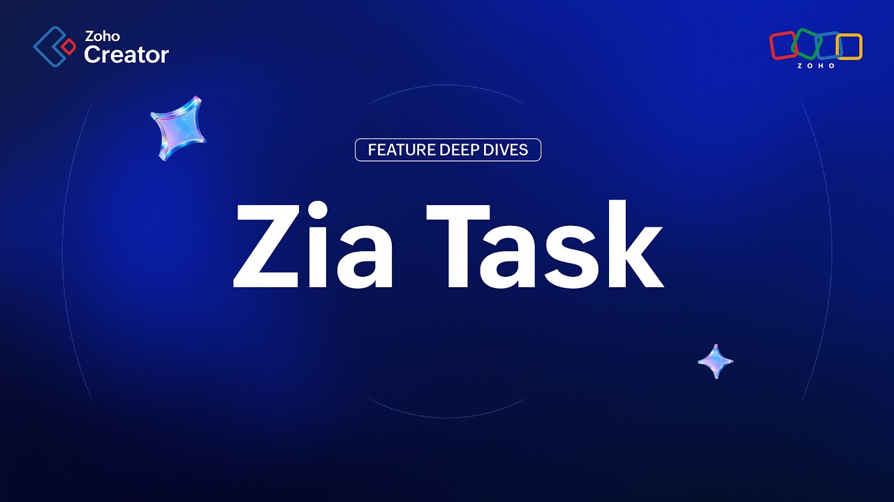 Use Generative AI in your Deluge Scripts | Zia Task | Zoho Creator ...