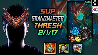 GrandMaster Support Thresh Build Shurelya's Battlesong Glacial Augment - LOL KR 12.22