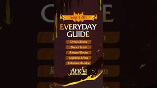 17th September Guide for #afkjourney | #dreamrealm #duratrials #ravagedrealm #supremearena