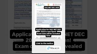 UGC NET December 2025 Application Form OUT! | NTA Official Notice | Apply Now