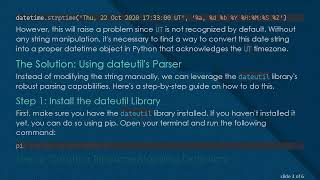 How to Handle UT Timezone Parsing in Python's Datetime Module