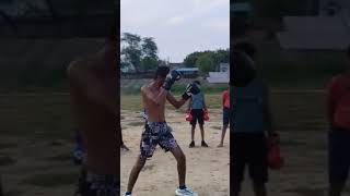 double left with footwork #viral #boxing #boxingworkout #boxingtraining #boxinglife