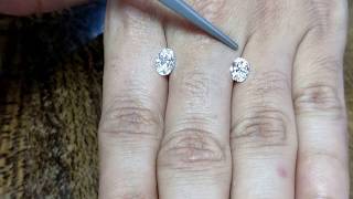 Size compare 0.90 to 1ct oval  diamond