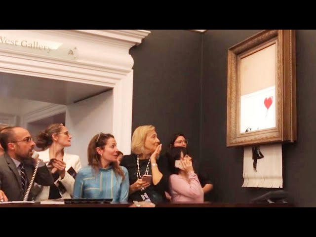 Banksy Artwork Shredded After Selling at Auction May Have Increased in Value class=