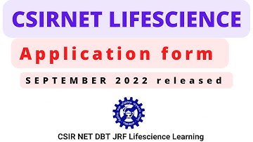 CSIR NET June 2022 (Exam held in September 2022) forms has been released. #csirnet #csirnet2022