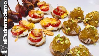 ESPECIAL NAVIDAD mis 3 CANAPÉS FÁCILES preferidos y súper fáciles