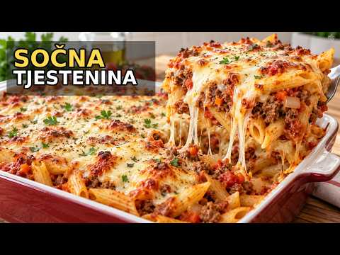 Sočna zapečena tjestenina sa mesom i sirom