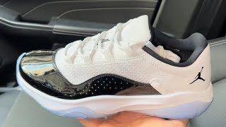 Jordan 11 CMFT Low Concord Sneakers on Feet