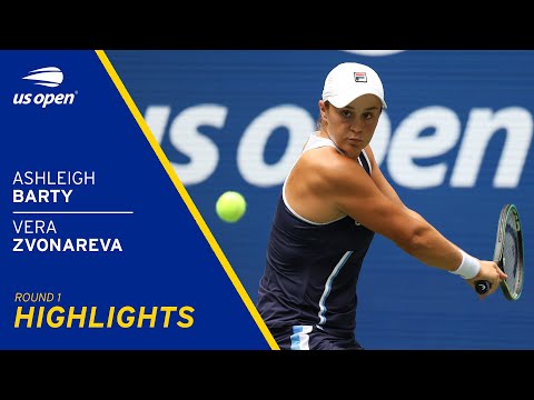 Ashleigh Barty vs Vera Zvonareva Highlights | 2021 US Open Round 1